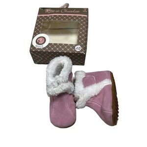 Rose Et Chocolat Leather Pink Boots